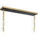 Colwick 6 Light 48 inch Matte Black and Signature Gold Island Chandelier Ceiling Light